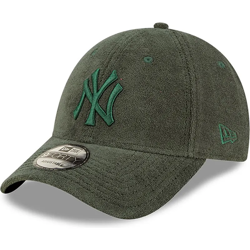 mutzen-gebogen-grun-verstellbares-band-9forty-towelling-der-new-york-yankees-mlb-von-new-era