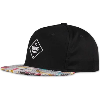 Mützen flach schwarz snapback Rubber Aztek von Djinns