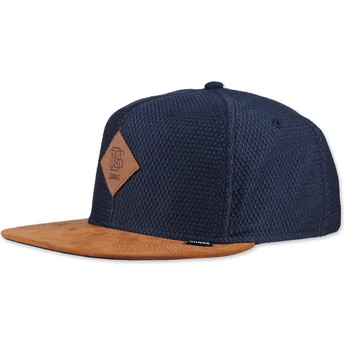 Mützen flach marineblau snapback Honey Knit von Djinns