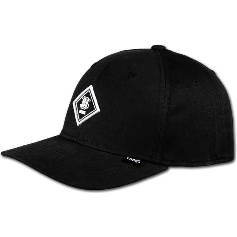 schwarze-verstellbare-gebogene-kappe-brushed-twill-truefit-20-von-djinns