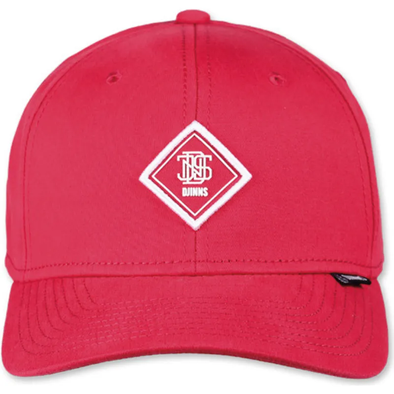 rote-verstellbare-gebogene-kappe-brushed-twill-truefit-20-von-djinns