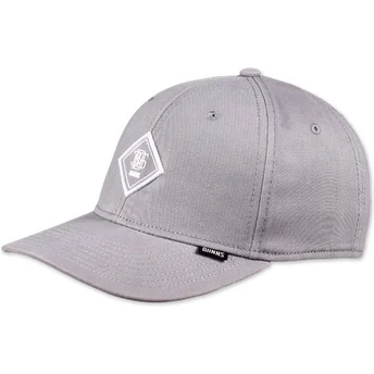 Mützen gebogen grau verstellbares band Brushed Twill TrueFit 2.0 von Djinns