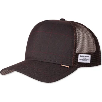 Mützen gebogen braun snapback HFT Glencheck von Djinns