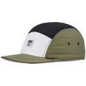weisse-schwarze-und-grune-verstellbare-flatcap-puffy-nylon-von-djinns