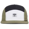 weisse-schwarze-und-grune-verstellbare-flatcap-puffy-nylon-von-djinns