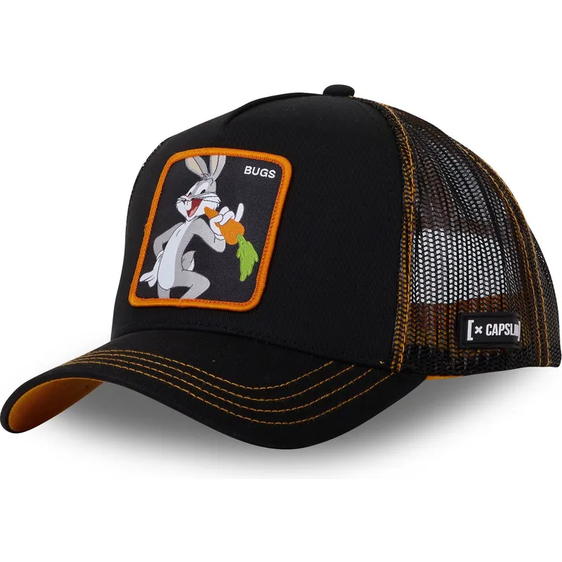 schwarze-trucker-kappe-bugs-bunny-loo7-bu1-looney-tunes-von-capslab