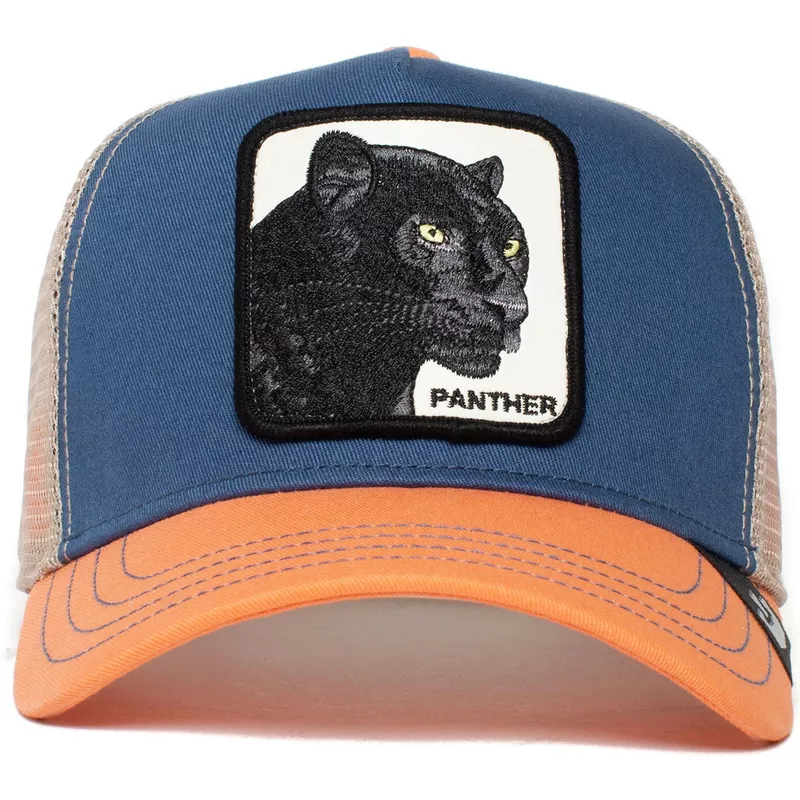 casquette-trucker-bleue-et-orange-panthere-the-panther-the-farm-goorin-bros