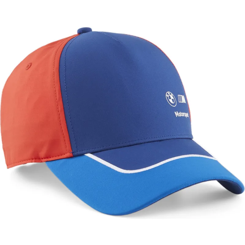 blaue-und-rote-gebogene-snapback-kappe-motorsport-bb-von-bmw-von-puma