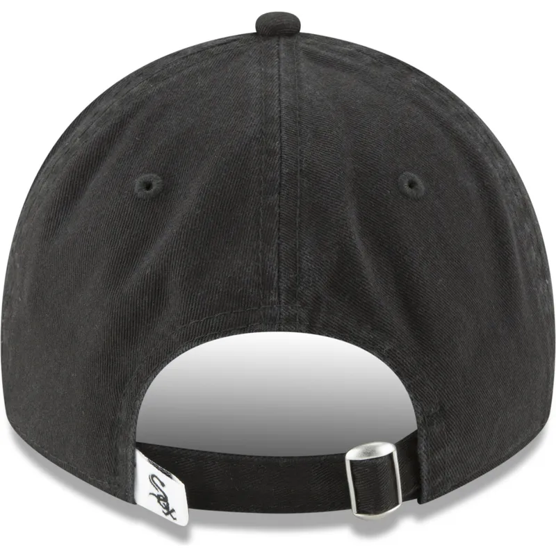schwarze-verstellbare-gebogene-kappe-9twenty-core-classic-der-chicago-white-sox-mlb-von-new-era