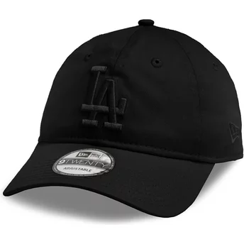 Casquette courbée noire ajustable avec logo noir 9TWENTY League Essential Los Angeles Dodgers MLB New Era