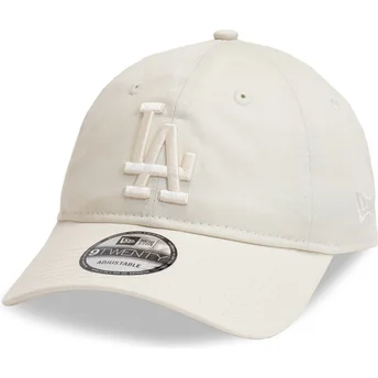 Mützen gebogen beige verstellbares band 9TWENTY League Essential der Los Angeles Dodgers MLB von New Era