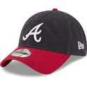 marineblaue-und-rote-verstellbare-curved-cap-9twenty-core-classic-der-atlanta-braves-mlb-von-new-era