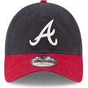 marineblaue-und-rote-verstellbare-curved-cap-9twenty-core-classic-der-atlanta-braves-mlb-von-new-era