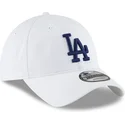 weisse-verstellbare-curved-cap-mit-blauem-logo-9twenty-core-classic-der-los-angeles-dodgers-mlb-von-new-era