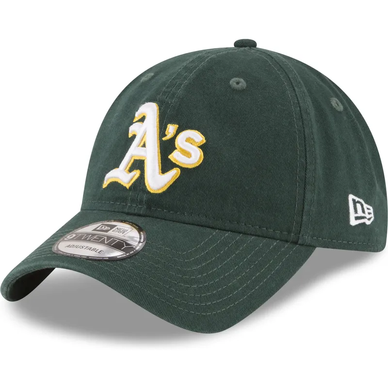 grune-verstellbare-gebogene-kappe-9twenty-core-classic-der-oakland-athletics-mlb-von-new-era