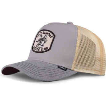 Mützen gebogen grau snapback Coffee Club HFT von Djinns