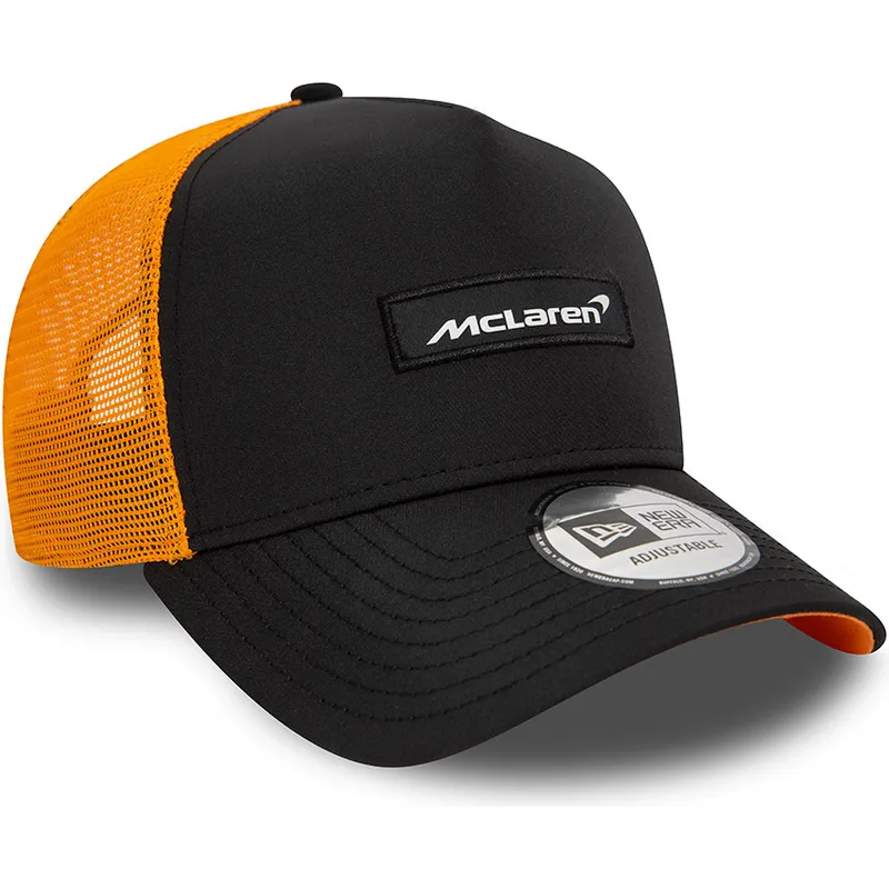 mutzen-gebogen-schwarz-snapback-9forty-a-frame-patch-front-der-mclaren-racing-formula-1-von-new-era mutzen-gebogen-schwarz-snapback-9forty-a-frame-patch-front-der-mclaren-racing-formula-1-von-new-era