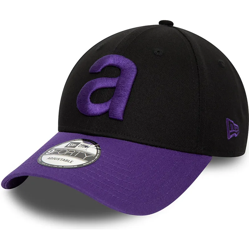 schwarze-und-violette-verstellbare-curved-cap-9forty-contrast-von-aprilia-piaggio-von-new-era schwarze-und-violette-verstellbare-curved-cap-9forty-contrast-von-aprilia-piaggio-von-new-era