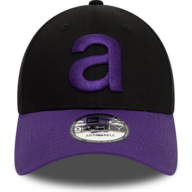 schwarze-und-violette-verstellbare-curved-cap-9forty-contrast-von-aprilia-piaggio-von-new-era schwarze-und-violette-verstellbare-curved-cap-9forty-contrast-von-aprilia-piaggio-von-new-era