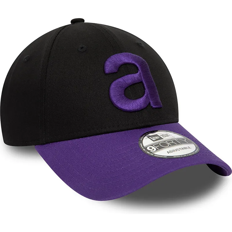 schwarze-und-violette-verstellbare-curved-cap-9forty-contrast-von-aprilia-piaggio-von-new-era schwarze-und-violette-verstellbare-curved-cap-9forty-contrast-von-aprilia-piaggio-von-new-era