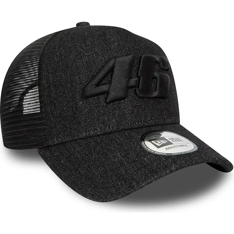 mutzen-gebogen-schwarz-snapback-9forty-a-frame-denim-der-valentino-rossi-vr46-motogp-von-new-era mutzen-gebogen-schwarz-snapback-9forty-a-frame-denim-der-valentino-rossi-vr46-motogp-von-new-era