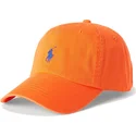 orangefarbene-gebogene-verstellbare-kappe-mit-blauem-logo-cotton-chino-classic-sport-von-polo-ralph-lauren