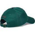 dunkelgrune-verstellbare-curved-cap-mit-rotem-logo-cotton-chino-classic-sport-von-polo-ralph-lauren