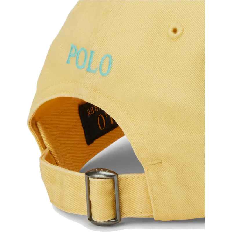 gelbe-gebogene-verstellbare-kappe-mit-blauem-logo-cotton-chino-classic-sport-von-polo-ralph-lauren