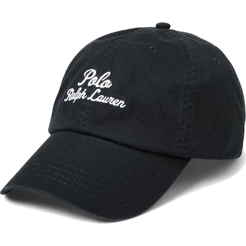 schwarze-verstellbare-curved-cap-chino-classic-sport-script-von-polo-ralph-lauren