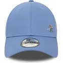 blaue-gebogene-snapback-kappe-9forty-flawless-der-new-york-yankees-mlb-von-new-era