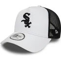 casquette-trucker-blanche-et-noire-a-frame-league-essential-chicago-white-sox-mlb-new-era