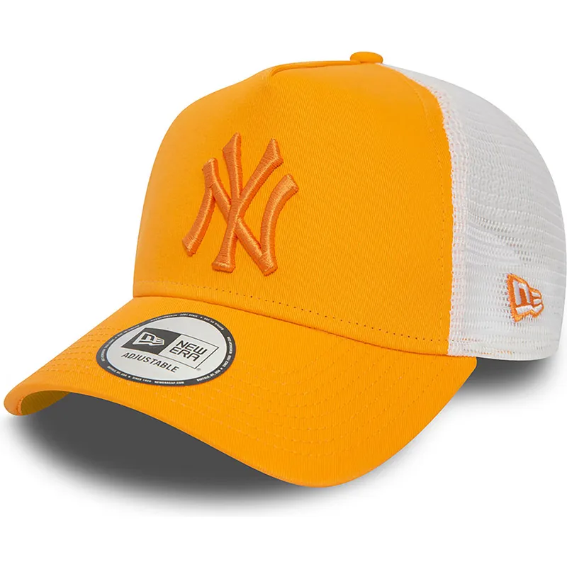 mutzen-gebogen-orange-snapback-a-frame-league-essential-der-new-york-yankees-mlb-von-new-era