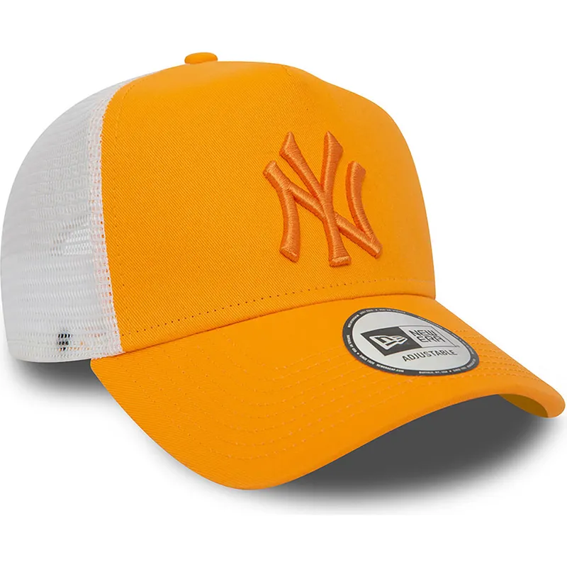 mutzen-gebogen-orange-snapback-a-frame-league-essential-der-new-york-yankees-mlb-von-new-era
