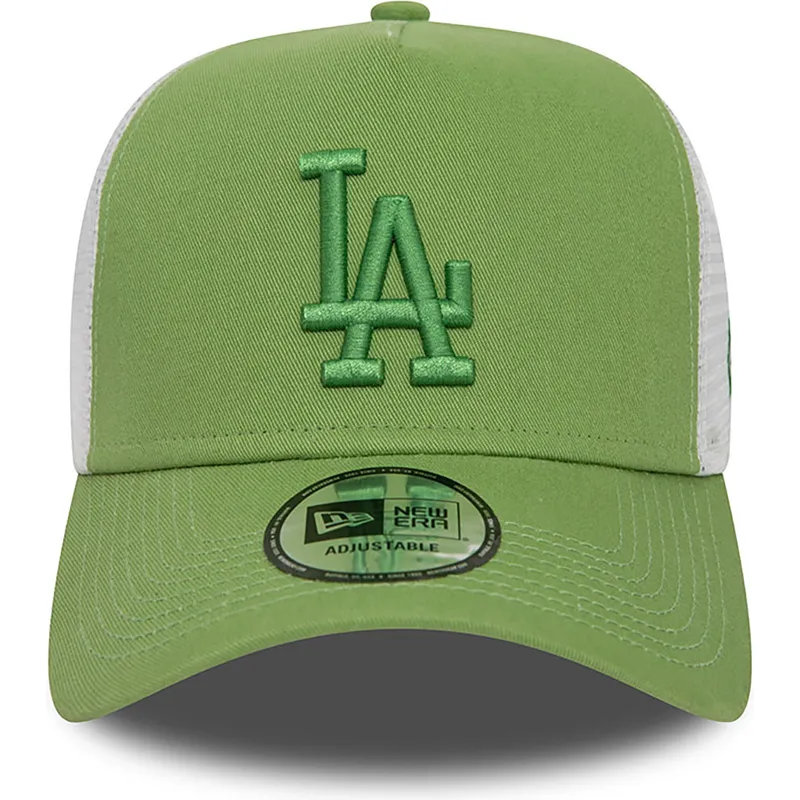 mutzen-gebogen-grun-snapback-a-frame-league-essential-der-los-angeles-dodgers-mlb-von-new-era
