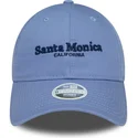 mutzen-gebogen-blau-verstellbares-band-9twenty-wordmark-der-santa-monica-california-von-new-era