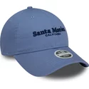 casquette-courbee-bleue-ajustable-pour-femme-9twenty-wordmark-santa-monica-california-new-era