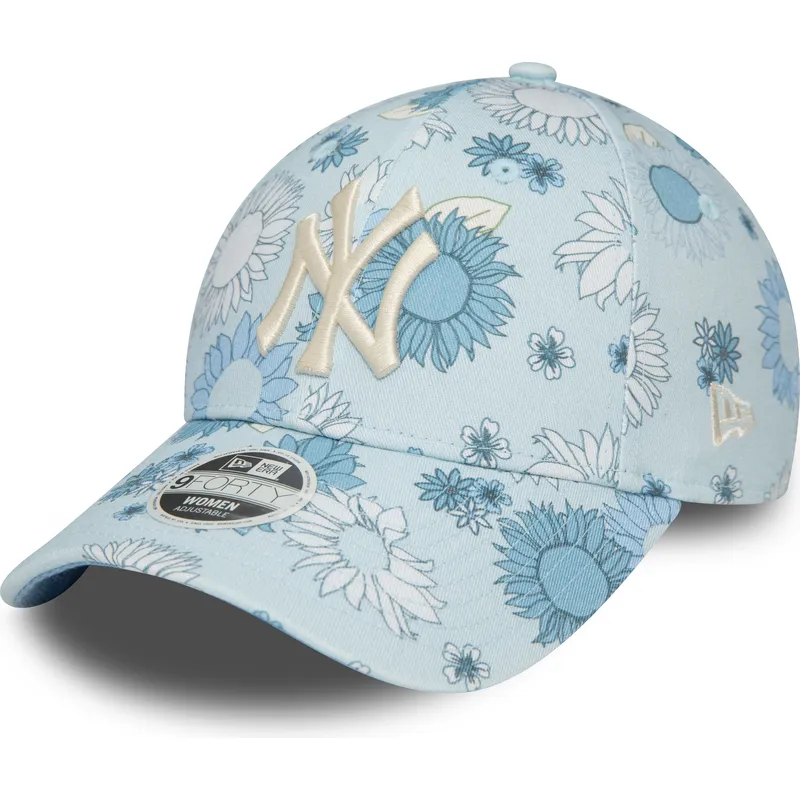 mutzen-gebogen-blau-verstellbares-band-9forty-floral-all-over-print-der-new-york-yankees-mlb-von-new-era mutzen-gebogen-blau-verstellbares-band-9forty-floral-all-over-print-der-new-york-yankees-mlb-von-new-era