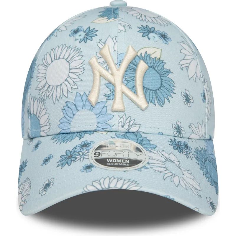 mutzen-gebogen-blau-verstellbares-band-9forty-floral-all-over-print-der-new-york-yankees-mlb-von-new-era mutzen-gebogen-blau-verstellbares-band-9forty-floral-all-over-print-der-new-york-yankees-mlb-von-new-era