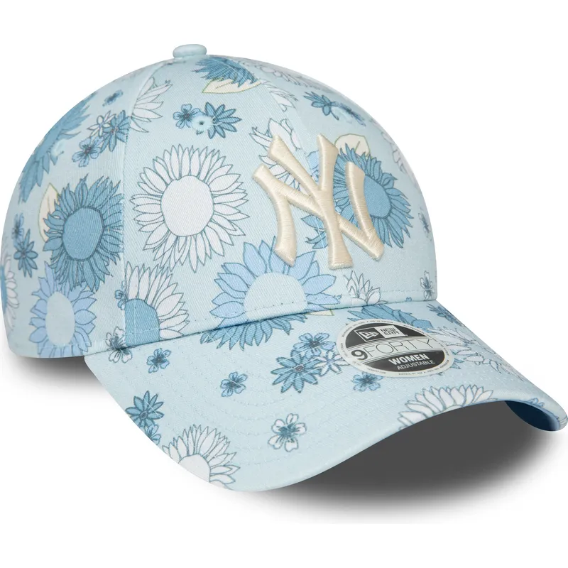mutzen-gebogen-blau-verstellbares-band-9forty-floral-all-over-print-der-new-york-yankees-mlb-von-new-era mutzen-gebogen-blau-verstellbares-band-9forty-floral-all-over-print-der-new-york-yankees-mlb-von-new-era
