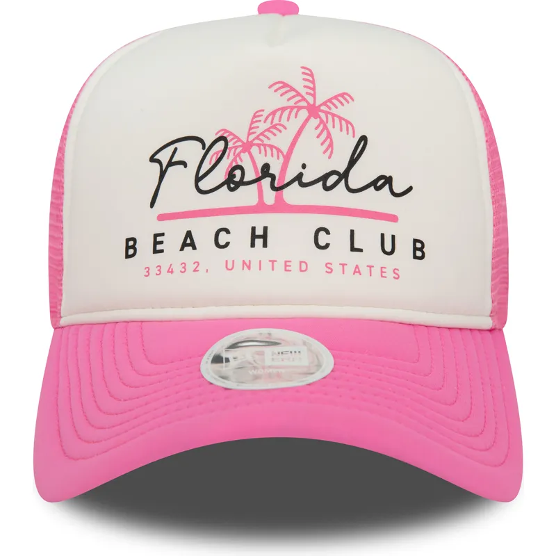 mutzen-gebogen-rosa-snapback-a-frame-foam-front-der-florida-beach-club-von-new-era mutzen-gebogen-rosa-snapback-a-frame-foam-front-der-florida-beach-club-von-new-era