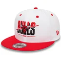 casquette-plate-blanche-et-rouge-snapback-9fifty-white-crown-chicago-bulls-nba-new-era