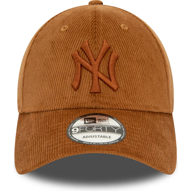 mutzen-gebogen-braun-verstellbares-band-9forty-cord-der-new-york-yankees-mlb-von-new-era