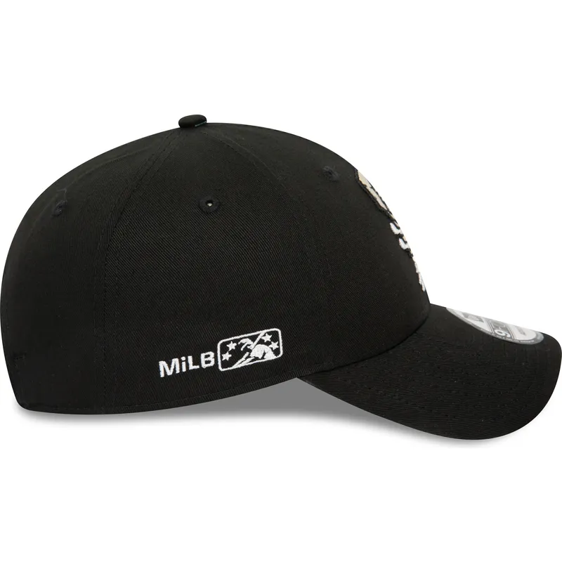 schwarze-verstellbare-gebogene-kappe-9forty-minor-league-der-lansing-lugnuts-milb-von-new-era