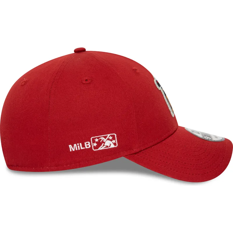 mutzen-gebogen-rot-verstellbares-band-9forty-minor-league-der-modesto-nuts-milb-von-new-era