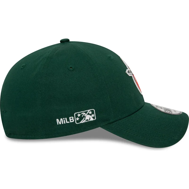 mutzen-gebogen-grun-verstellbares-band-9forty-minor-league-der-fort-wayne-tincaps-milb-von-new-era