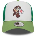 casquette-trucker-blanche-et-verte-a-frame-character-diable-tasmanie-looney-tunes-new-era