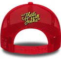 casquette-trucker-blanche-et-rouge-a-frame-character-daffy-duck-et-porky-pig-looney-tunes-new-era