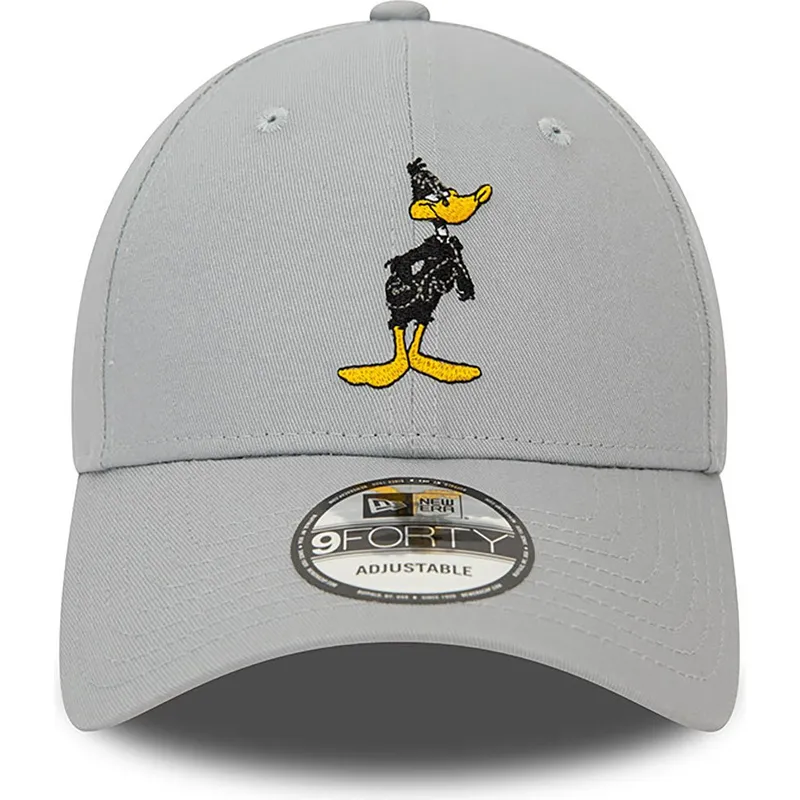mutzen-gebogen-grau-verstellbares-band-9forty-character-der-pato-lucas-looney-tunes-von-new-era