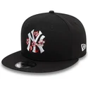 mutzen-flach-schwarz-snapback-9fifty-flower-icon-der-new-york-yankees-mlb-von-new-era