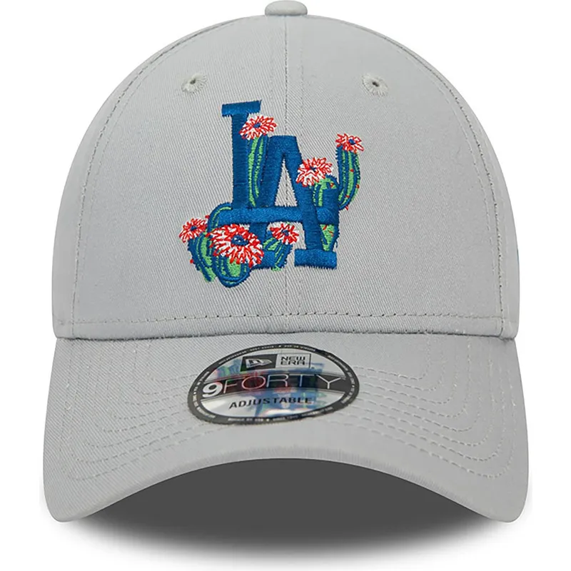 mutzen-gebogen-grau-verstellbares-band-9forty-flower-icon-der-los-angeles-dodgers-mlb-von-new-era